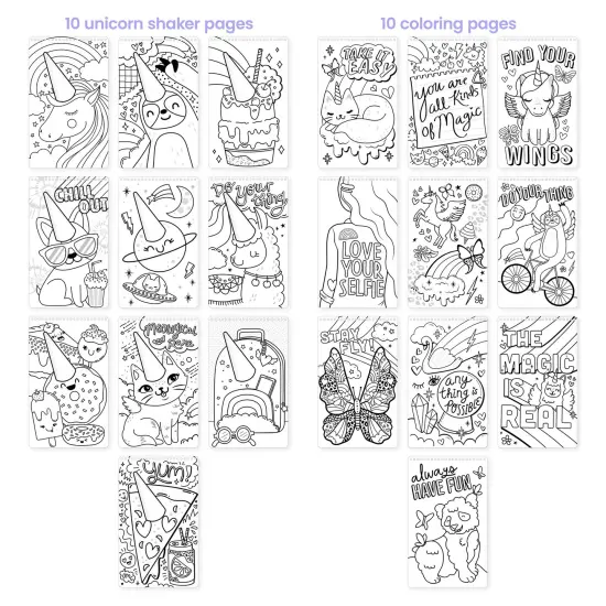 Fashion Angels: Sketch Portfolio Set - Unicorn Fantasy - 20 Page Compact Coloring & Drawing Book, 100+ Stickers, Magical Themed, Girls-Tweens-Kids 6+ {6}