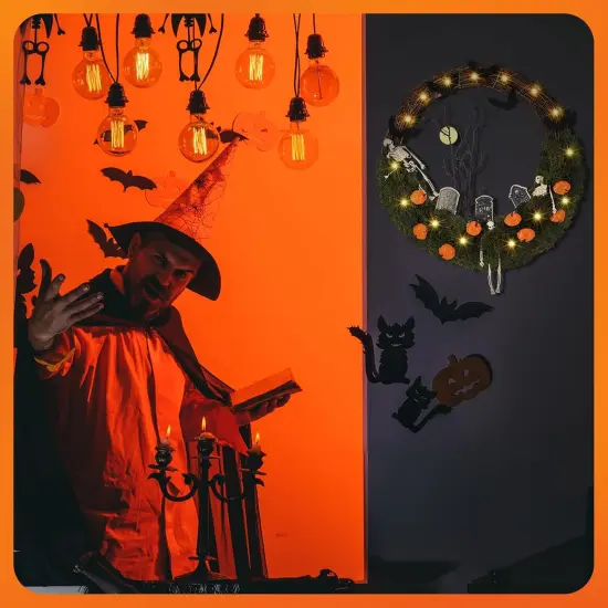 Halloween Skeleton Wreath {3}