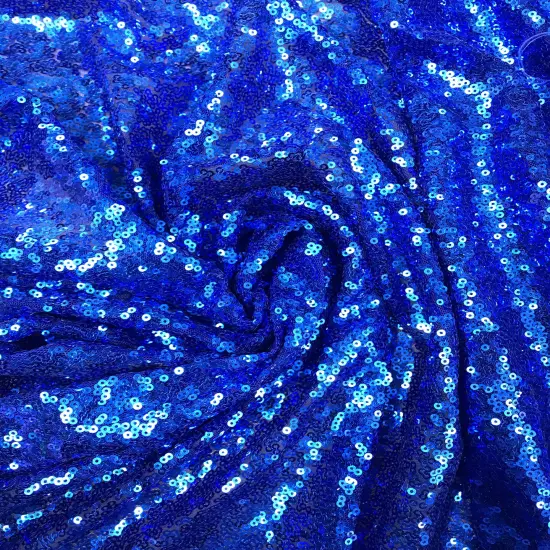 Royal Blue Sparkle Sequin Fabric 52/54 Inch Width Polyester {2}