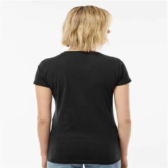 Tultex&reg; Women's Fine Jersey Slim Fit Crew Neck Short Sleeve T-Shirt Red {8}