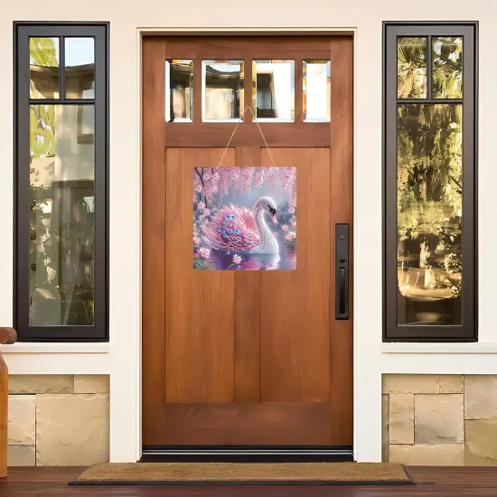 Diamond Art Hanging Kit for Adults - Special Shaped Rhinestone DIY Acrylic Painting Window Pendants, Home Garden Wall Ornament, Double Sided (Swan) {2}