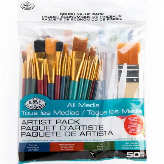 RSET-9388 | 50pc All Media Variety Artist Brush Set {1}