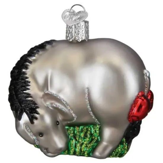 Old World Christmas 2.75 In Eeyore Christmas Tree Ornament , Christmas Decor Winnie Pooh Gray {1}