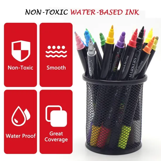 Acrylic Paint Markers,18pcs Dual Tip Acrylic Paint Set,Acrylic Paint Marker Pens with Brush Tip and Dot Tip for Painting Rock Diy Crafts Art Supplies {6}