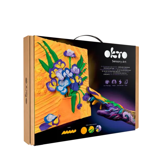 OKTO Sensory Art 3D Painting &ldquo;Irises&rdquo; &ndash; 11.8&rdquo; x 15.7&rdquo; Canvas Kit {1}