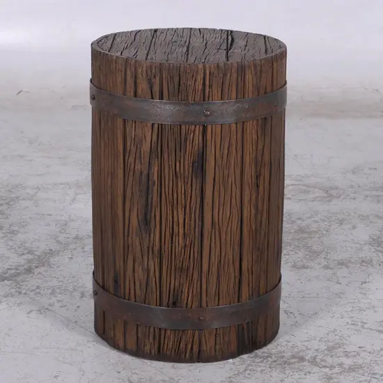 Small Pirate Stool Barrel Life Size Statue {5}