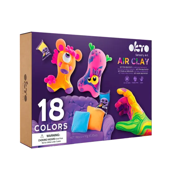 OKTO Air Clay Set for Creativity &ndash; 18 Colors {1}
