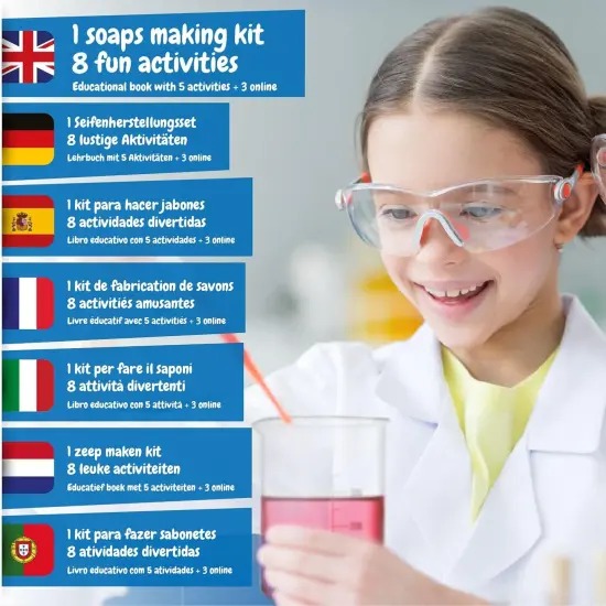 Soap Maker Kit for Kids - Make Your own Soaps and Bath Salts, Soap Moulds for Kids + Gift Bags Included, Crafts for 8+ Year Old Girls and Boys, Stem Toy, Gift for Girls and Boys Age 8-12+ {2}