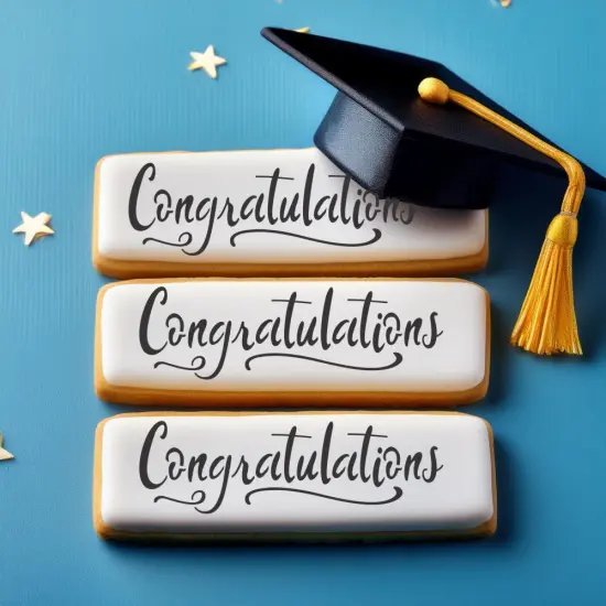 Congratulations Cookie & Craft Stencil | CM135 by Designer Stencils | Cookie Decorating Tools | {3}