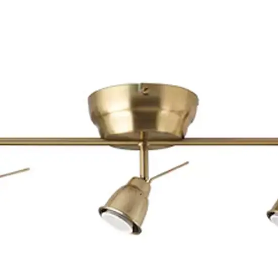 Brass Ceiling Track with 5 Adjustable Spots {3}