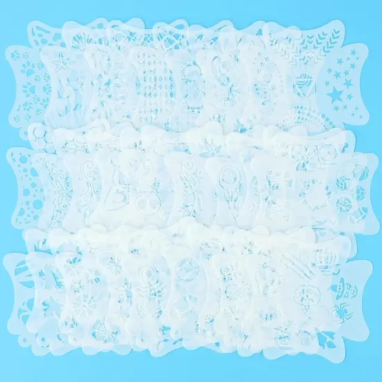 25 Sets Reusable Flowers Plants Sports Shapes Face Painting Templates(Polyethylene Terephthalate) {3}