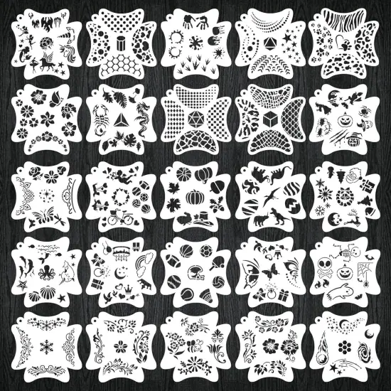 25 Sets Face Paint Stencils(Custom) {1}