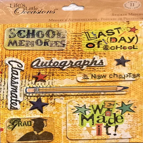 K & Company Life's Little Occasions Last Day Of High School Sticker Medley {1}