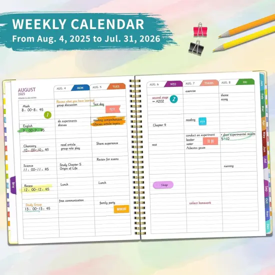 Teacher Planner 2025-2026 -Color Stripe {3}