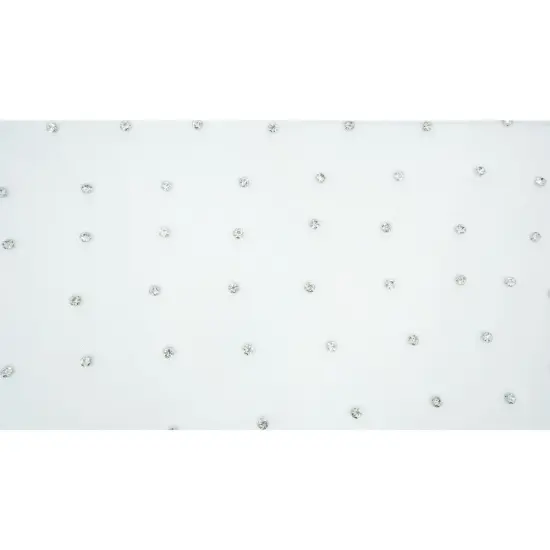 1 Yard 36" x 65/66" Stellar Rhinestone Stretch Mesh Fabric 170 GSM Off white {5}