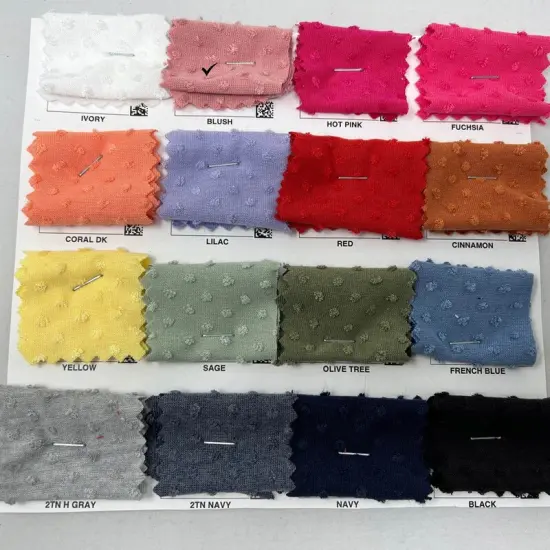 1 Yard Swiss Dot Jersey Knit Solid Fabric Soft Stretch Lightweight 58"-60" Width 2TN H. Gray {2}