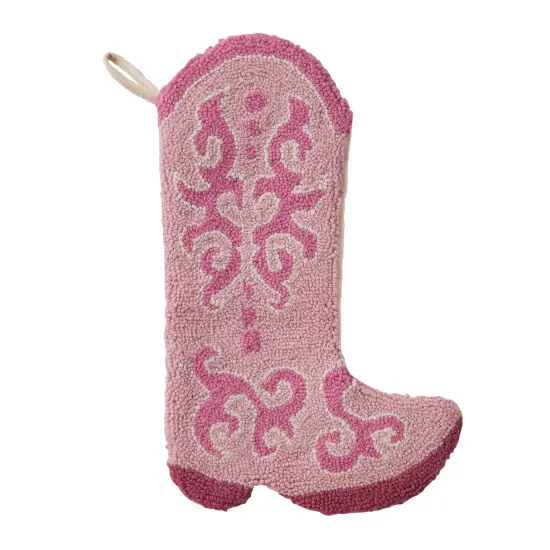 PINK COWGIRL BOOT HOOK STOCKING {1}