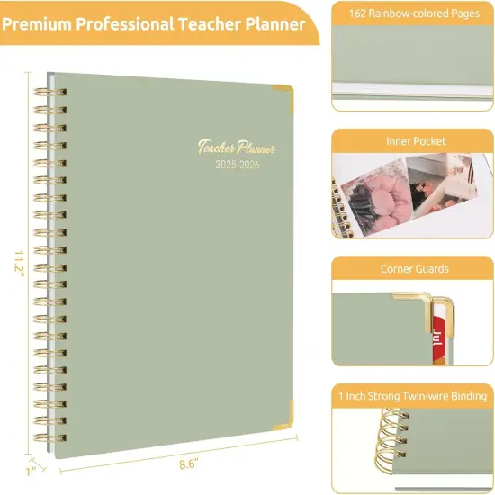 Teacher Planner 2025-2026 Academic Year - Green {2}