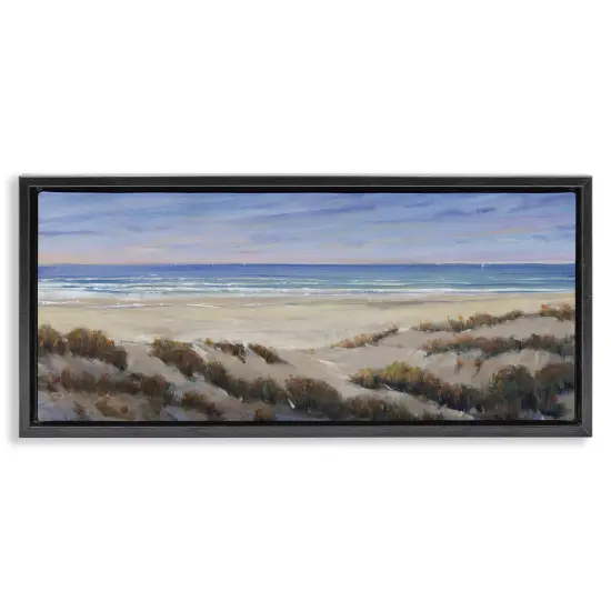 Stupell Industries Grassy Beach View Floater Framed Canvas Wall Art Design by Regina Moore  {1}