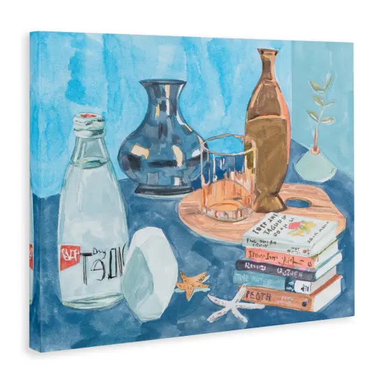 Stupell Industries Still Life with Book Stack Canvas Wall Art Design by Melissa Wang  {3}
