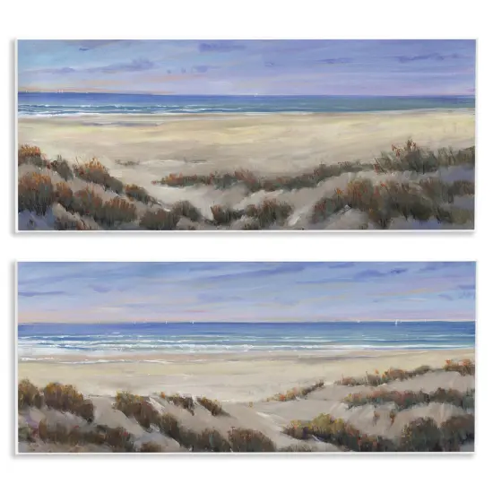 Stupell Industries Coastal Beach Terrain 2pc Wall Plaque Art Set Design by Tim OToole {1}