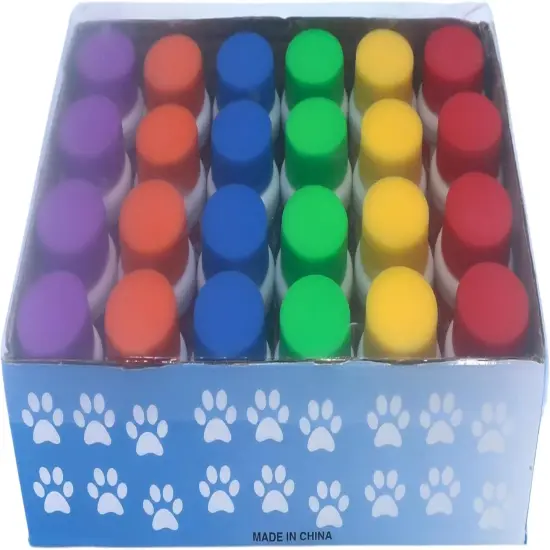 4E's Novelty Paw Print Bubble Bottles - Pack of 24 - Mini Bubbles 1 FL oz, Paw Dog Patrol Party Favors, Bubble Wand Blowing Toys for Kids Boys & Girls {6}