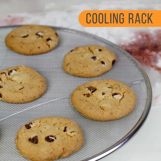 U.S. Kitchen Supply® 13" Stainless Steel Fine Mesh Splatter Screen with Resting Feet & Black Comfort Grip Handle {6}