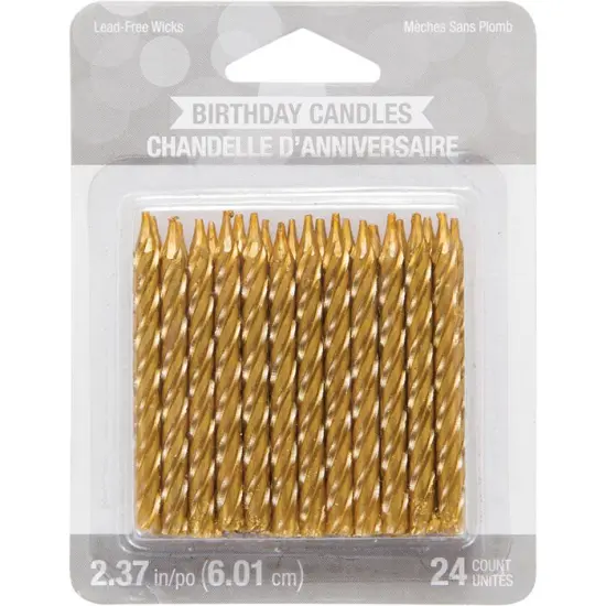 288 pc Bulk Gold Birthday Candles {3}