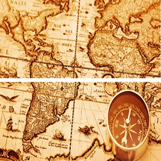 Old World Map Strips Edible Cake Topper {1}