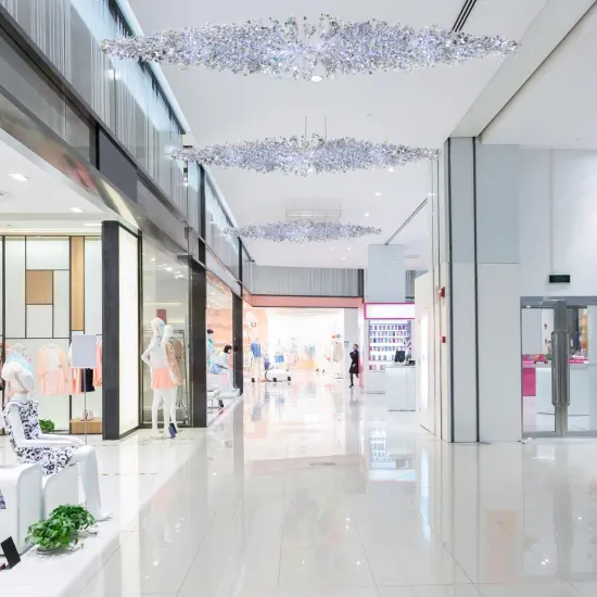 GKI/Bethlehem Lighting LED Lighted Commercial Manhattan Lightspray Christmas Swag - 9' - Silver {4}