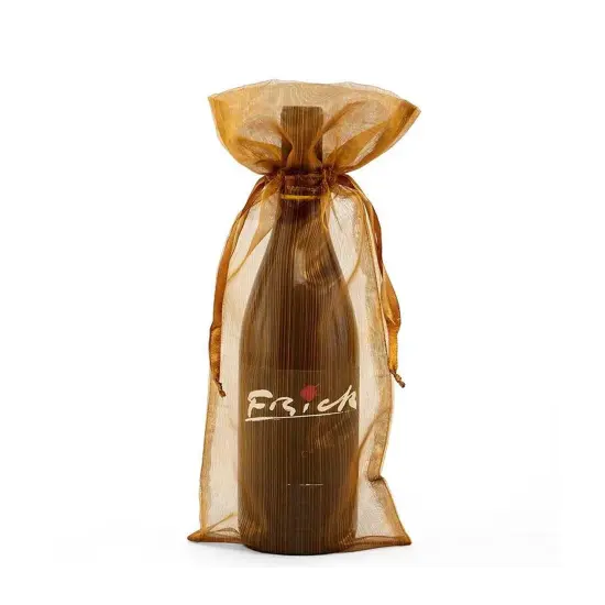 Luxe Brushed Organza Wine Bag 6 1/2" x 15" {2}