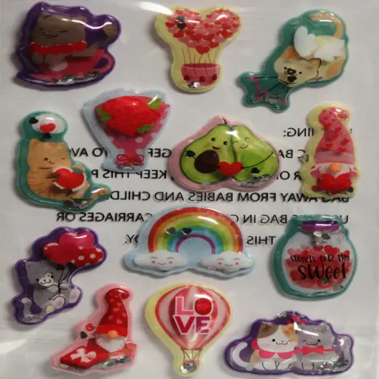 Valentine's Day Icons Dimensional Shaker Stickers {1}