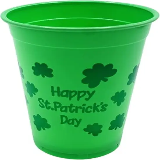 50 Pcs St Patricks Day Party Cups Disposable Plastic 16 Oz Bulk Party Supplies for Kids Adults By 4E&rsquo;s Novelty {6}