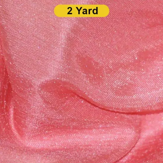 Shantung Satin Fabric 60" Reversible Satin Dupioni Silk Light Coral {1}