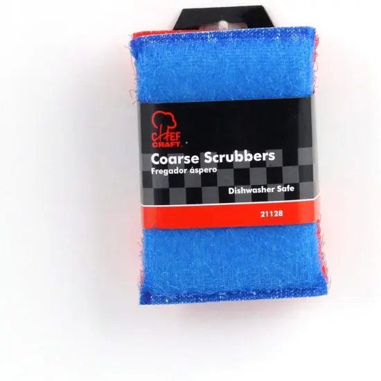 Chef Craft 2 Piece Coarse Dishwashing Scourers Sponge Set - Great for Tough, Baked on Messes {3}