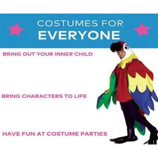 Colorful Parrot Costume with Wings Headpiece and Shoe Covers {2}