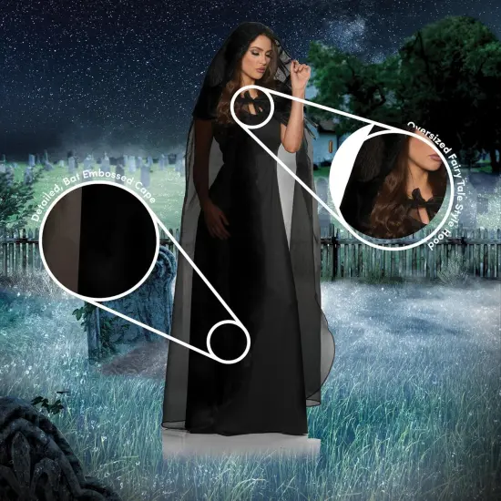 UNDERWRAPS Deluxe Cape with Hood - Halloween Capes with Hood for Adults {3}