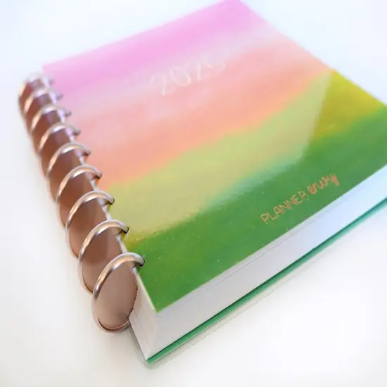 2025 Planner - Horizontal Layout, Disc Bound - "Rainbow Glitz" (#701) {4}