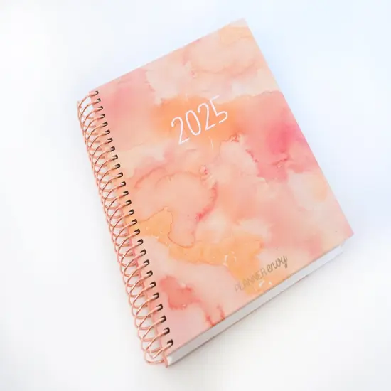 2025 Planner - Mini Signature Layout, Spiral Bound - "Sunset Watercolor" (#503) {2}