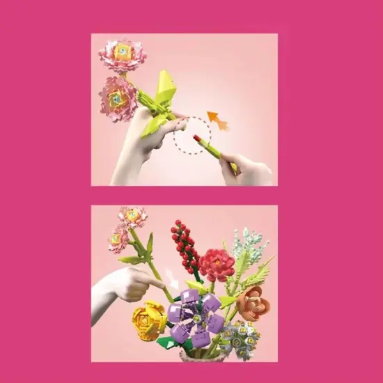 Constructor flower bouquet in a vase F07M9-8(109) {3}