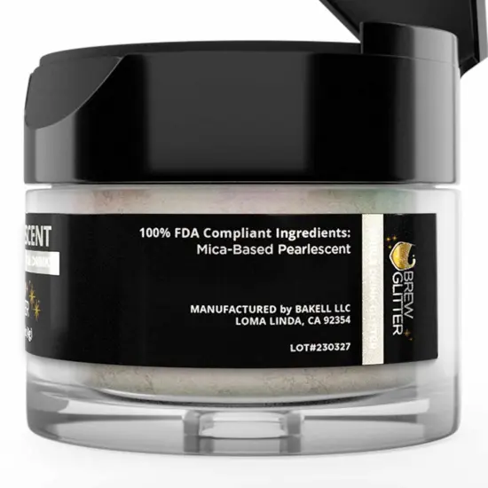 Brew Glitter - Gold Iridescent Edible Drink Glitter (4g, x1 Flip-Cap Jar) for Beer, Cocktails and Beverages {6}