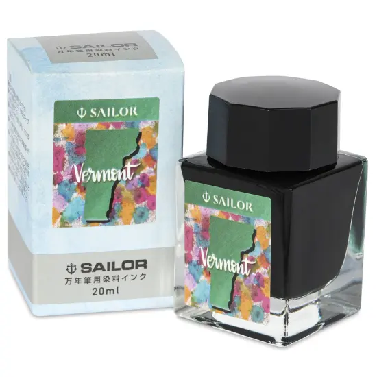 Sailor USA State Ink - Vermont, Emerald Green, 20 ml {1}