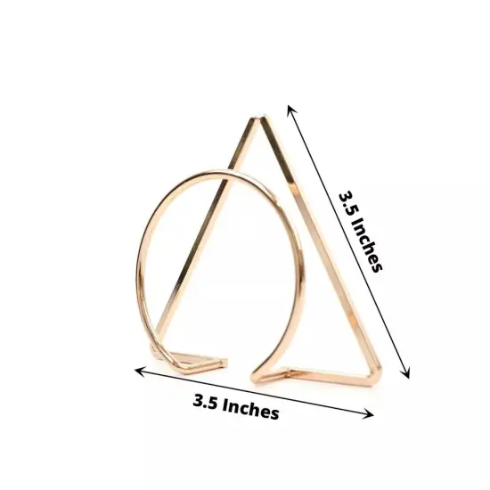 4 Gold Metallic Geometric Circle Triangle Dinner NAPKIN RINGS Party Decorations {3}