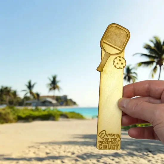 Bookmark - Queen of the Pickleball Court - Birch wood {2}