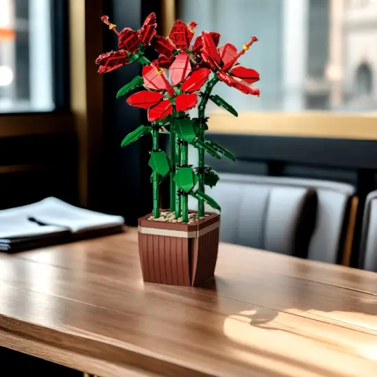 Rhododendron Simsii Planch Building Brick Potted Flower F07M9-13(101) {1}