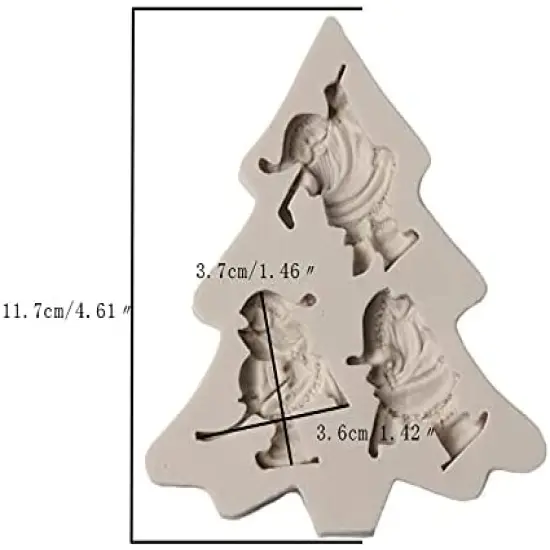 Christmas Santa Hockey Silicone Mold {5}