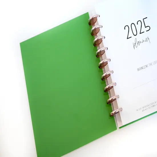 2025 Planner - Mini Horizontal Layout, Disc Bound - "Tropical Greens" (#1011) {4}