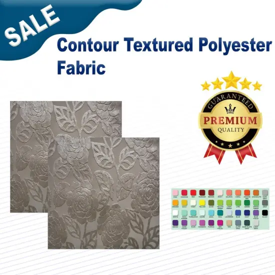Contour Textured Polyester Fabric Oyster {2}