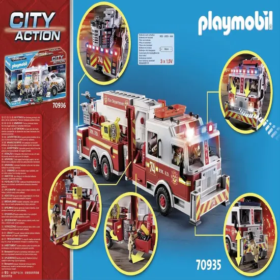 Playmobil Rescue Vehicles: Fire Engine with Tower Ladder {5}