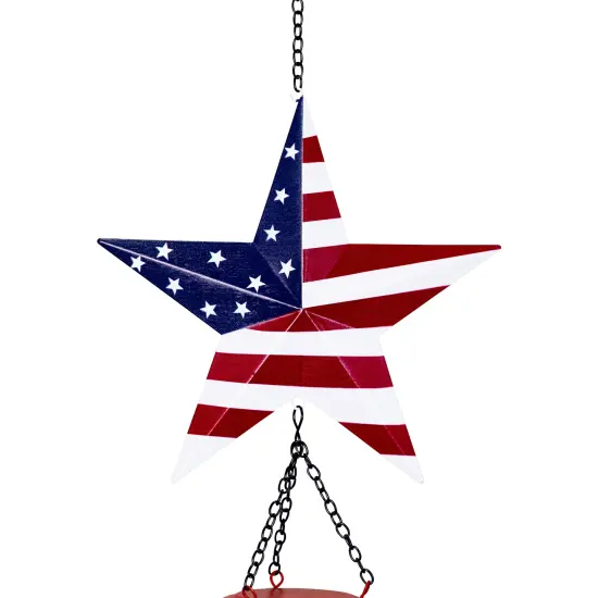 Northlight Stars and Stripes Patriotic Outdoor Garden Windchime - 36" Multi {6}
